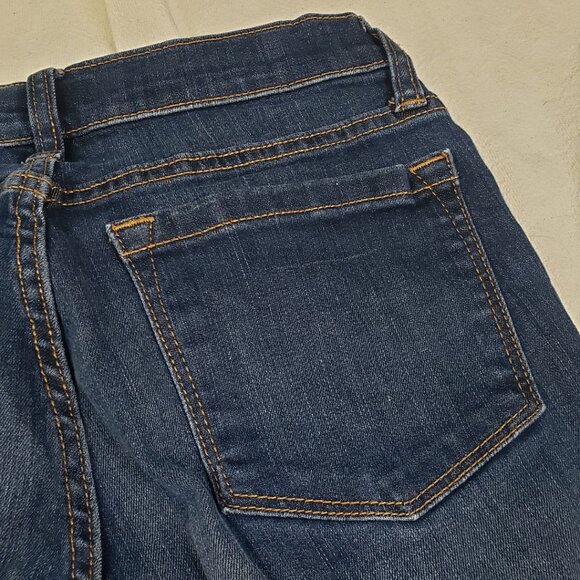 Banana Republic Dark Wash Blue Jeans Size 28/6 Skinny Leg Low Rise Stretch Y2K - Picture 10 of 16